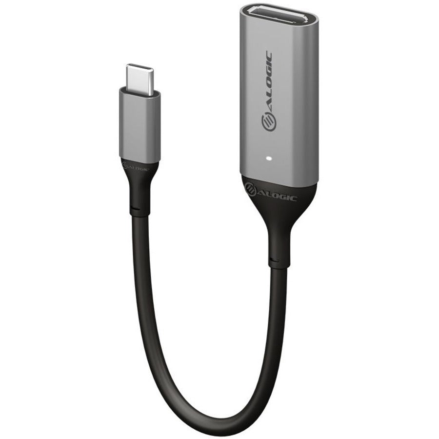 15CM ULTRA USB-C MALE TO DP FEMALE ADAP 4K 60HZ WITH LED WHITE