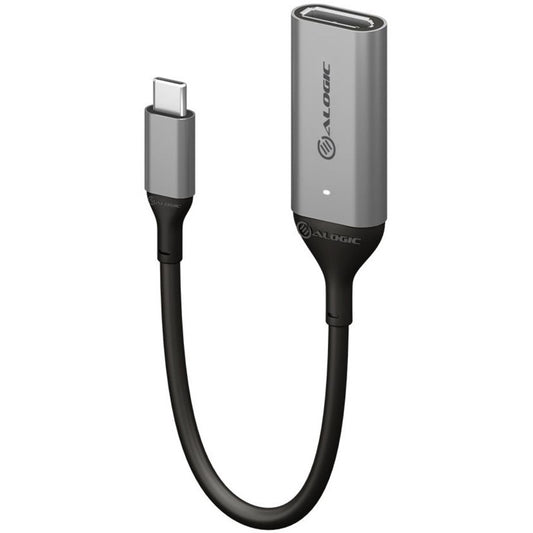 15CM ULTRA USB-C MALE TO DP FEMALE ADAP 4K 60HZ WITH LED WHITE