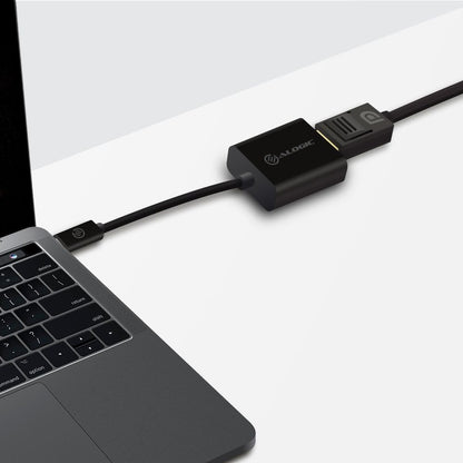 15CM ULTRA USB-C MALE TO DP FEMALE ADAP 4K 60HZ WITH LED WHITE