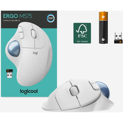 ERGO M575 WIRELESS TRACKBALL OFF WHITE