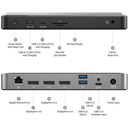 ALOGIC TRIPLE 4K DISPLAY USB-C UNIVERSAL DOCKING STATION-100W PD