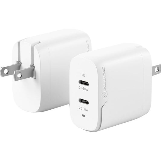 ALOGIC 2X32 RAPID POWER 2 PORT 32W USB-C GAN CHARGER