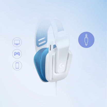 G335 WHITE WIRED GAMING HEADSET
