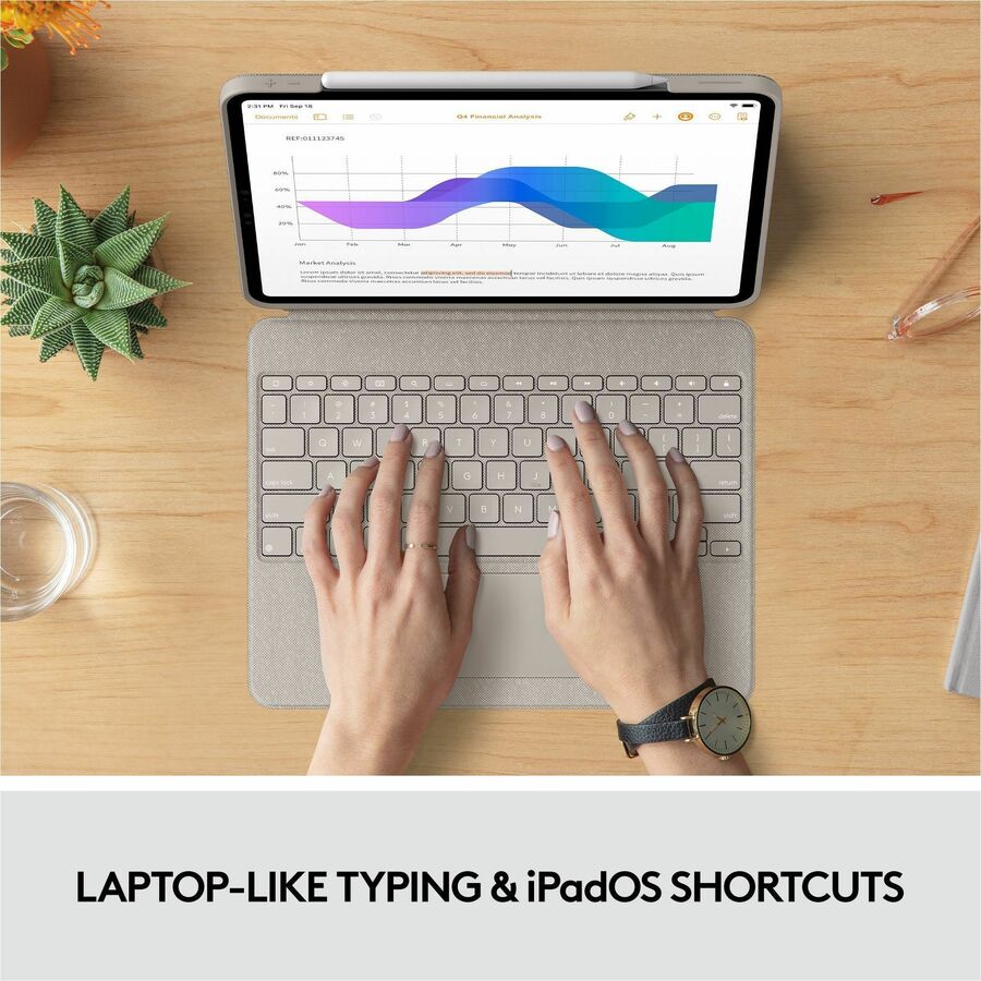 COMBO TOUCH FOR IPAD PRO 12.9IN KEYBOARD FOR IPAD 5TH GEN - SAND