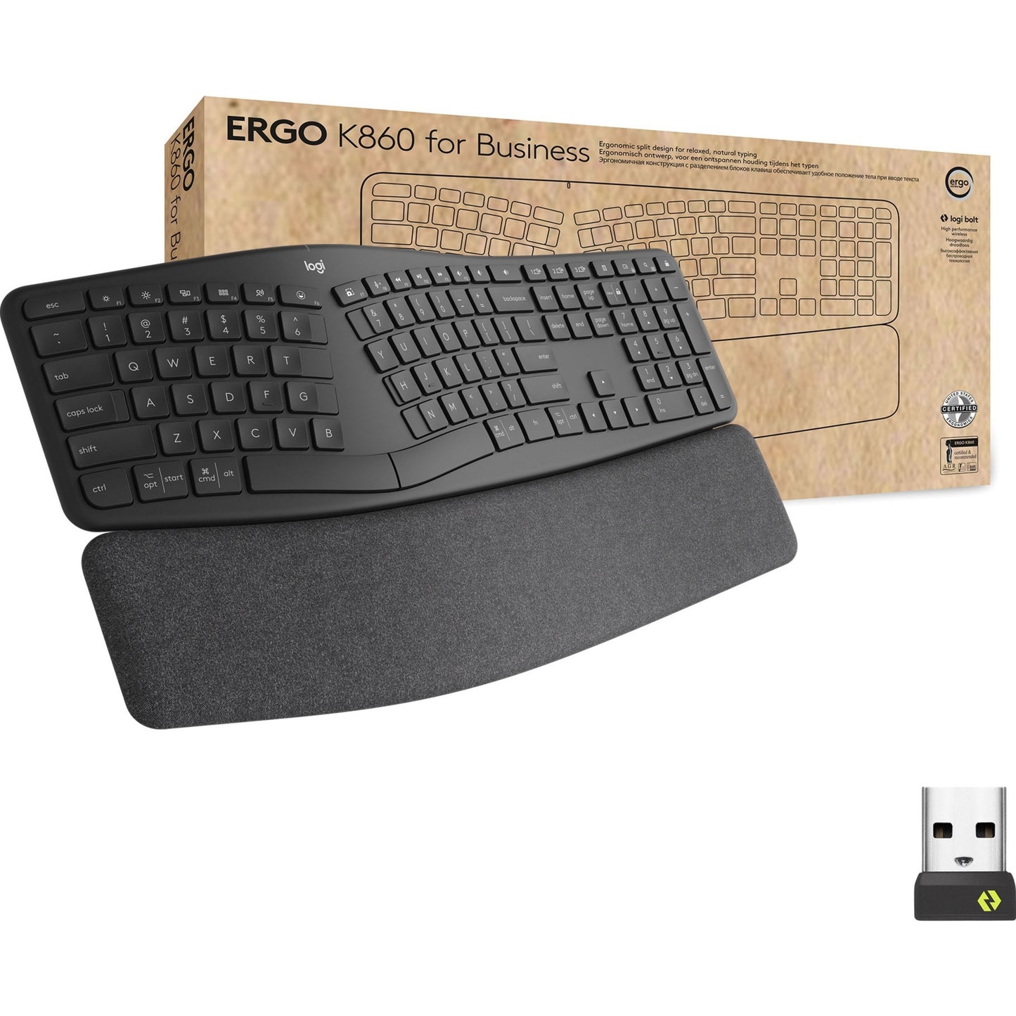 ERGO K860 F/ BUSINESS-GRAPHITE LOGI BOLT