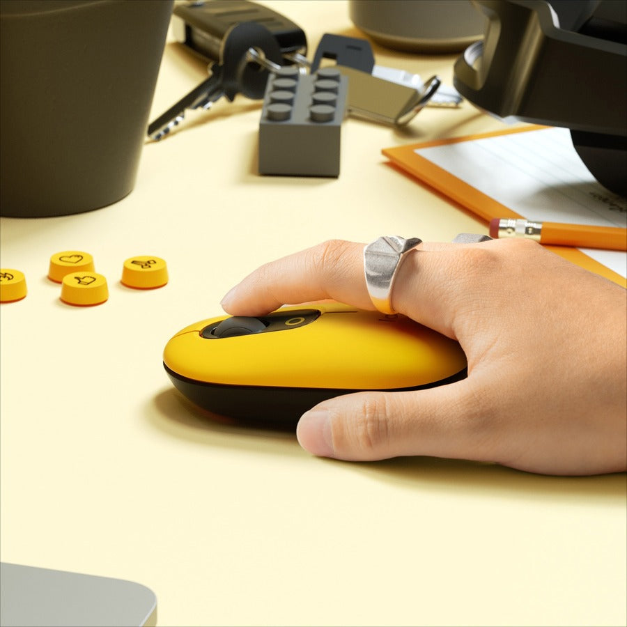 POP MOUSE WITH EMOJI BLAST BLAST YELLOW
