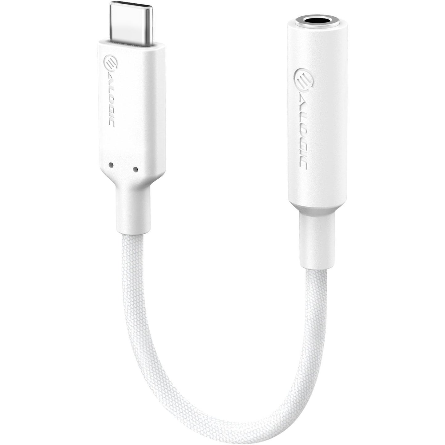 ALOGIC ELEMENTS PRO 10CM USB-C TO 3.5MM AUDIO ADAPTER WHITE
