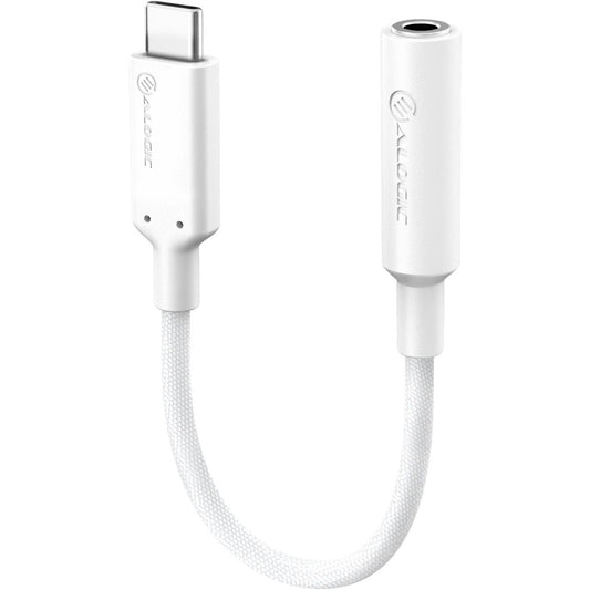 ALOGIC ELEMENTS PRO 10CM USB-C TO 3.5MM AUDIO ADAPTER WHITE