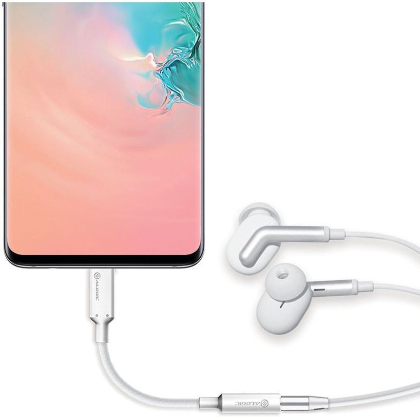 ALOGIC ELEMENTS PRO 10CM USB-C TO 3.5MM AUDIO ADAPTER WHITE