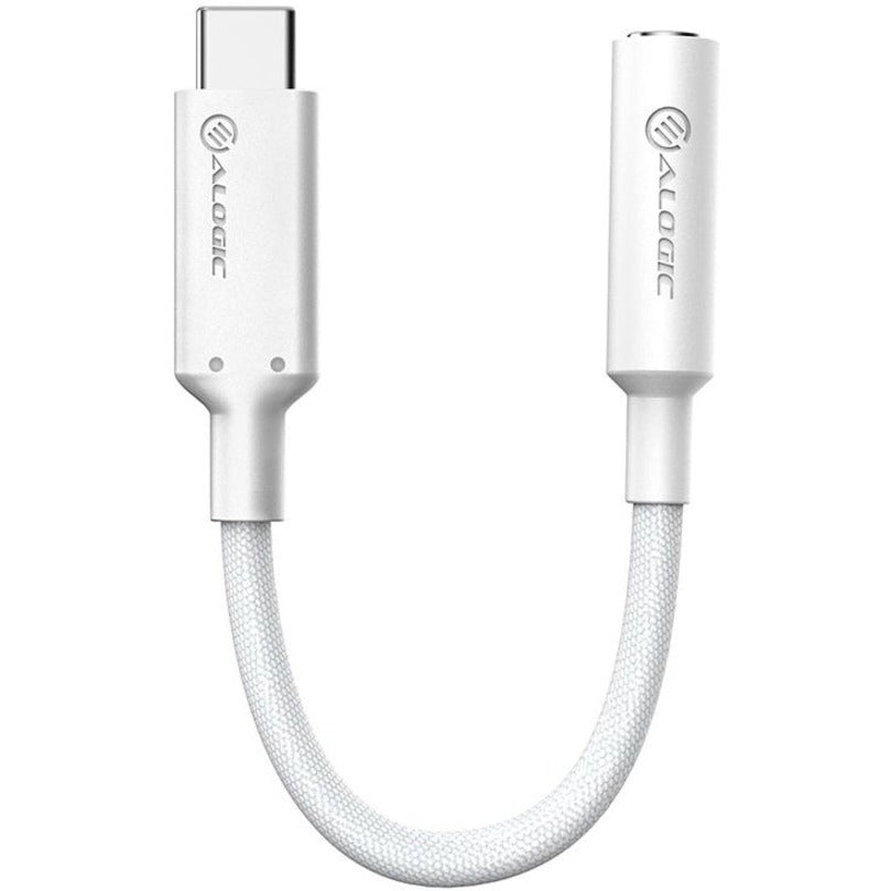 ALOGIC ELEMENTS PRO 10CM USB-C TO 3.5MM AUDIO ADAPTER WHITE