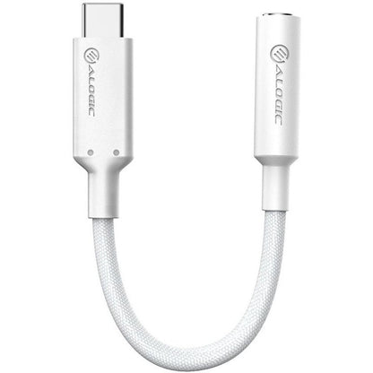 ALOGIC ELEMENTS PRO 10CM USB-C TO 3.5MM AUDIO ADAPTER WHITE