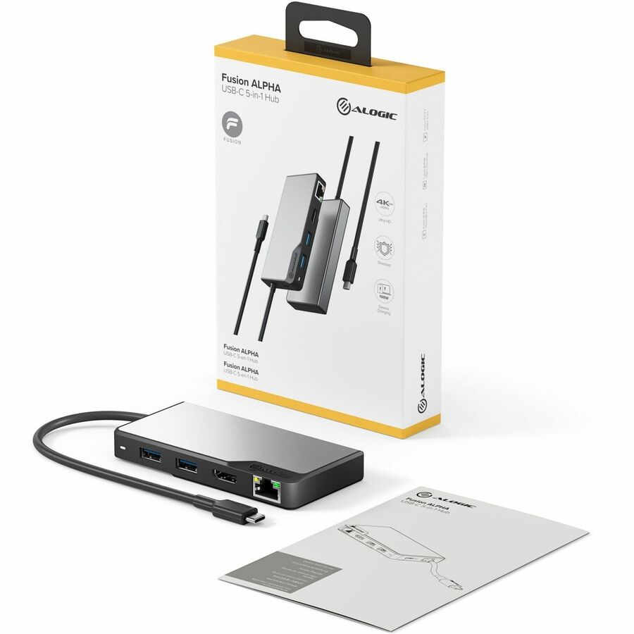 ALOGIC USB-C FUSION ALPHA 5-IN-1 HUB HDMI/USB/ETHERNET  PD