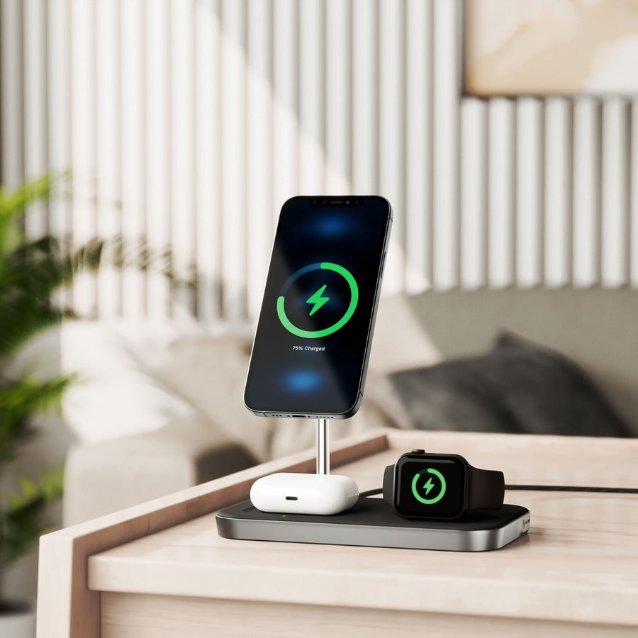ALOGIC MAGSPEED 3-IN-1 WIRELESS 15W CHARGING STATION