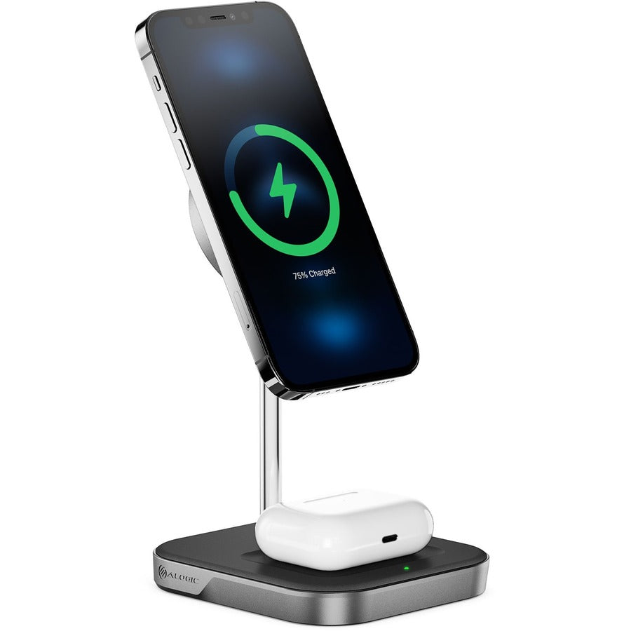 ALOGIC MAGSPEED 2-IN-1 WIRELESS 15W CHARGING STATION