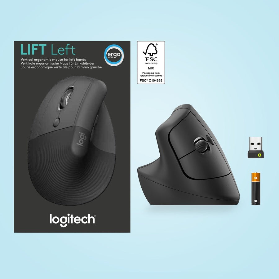 LIFT LEFT VERTICAL ERGO MOUSE GRAPHITE
