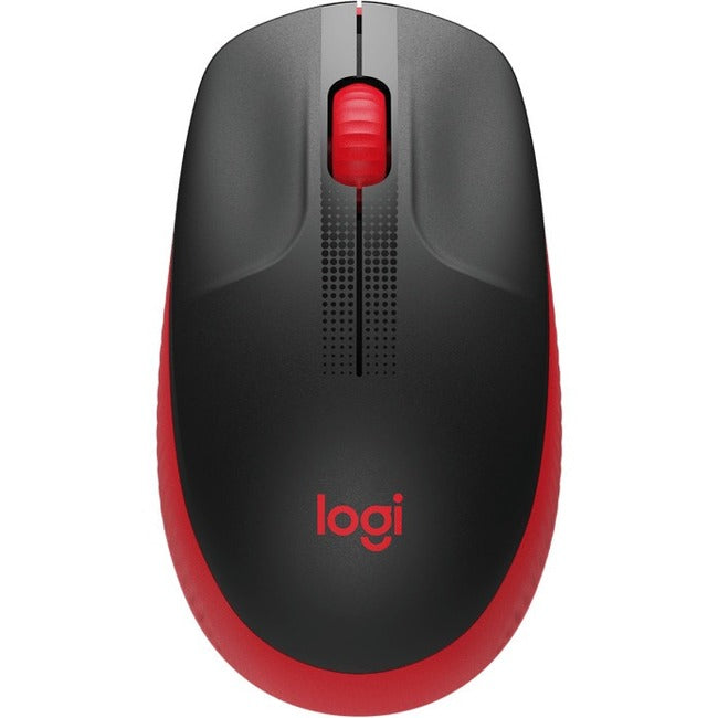 LOGITECH M190 FULL-SIZE WIRELESS MOUSE USB RED