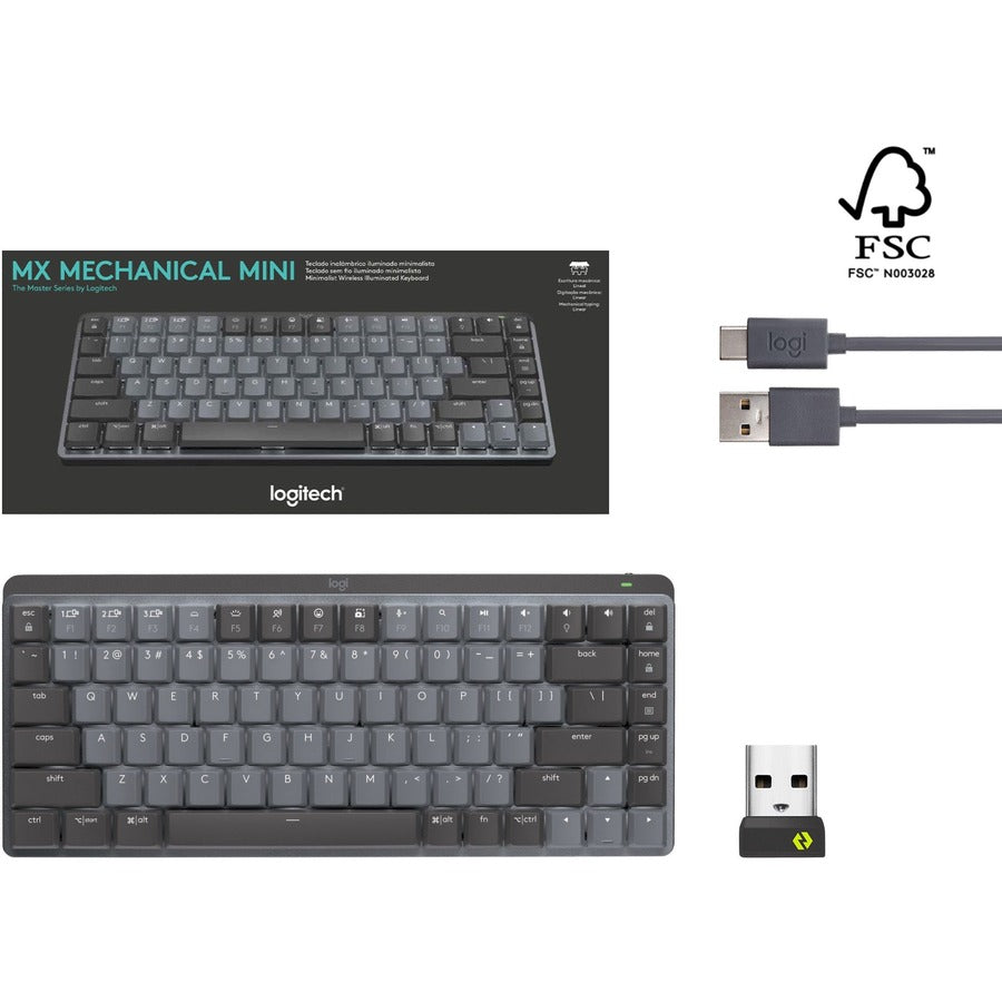 MX MECHL MINI WRLS KBRD CLICKY MINIMALIST ILLUMINATED GRAPHITE BB