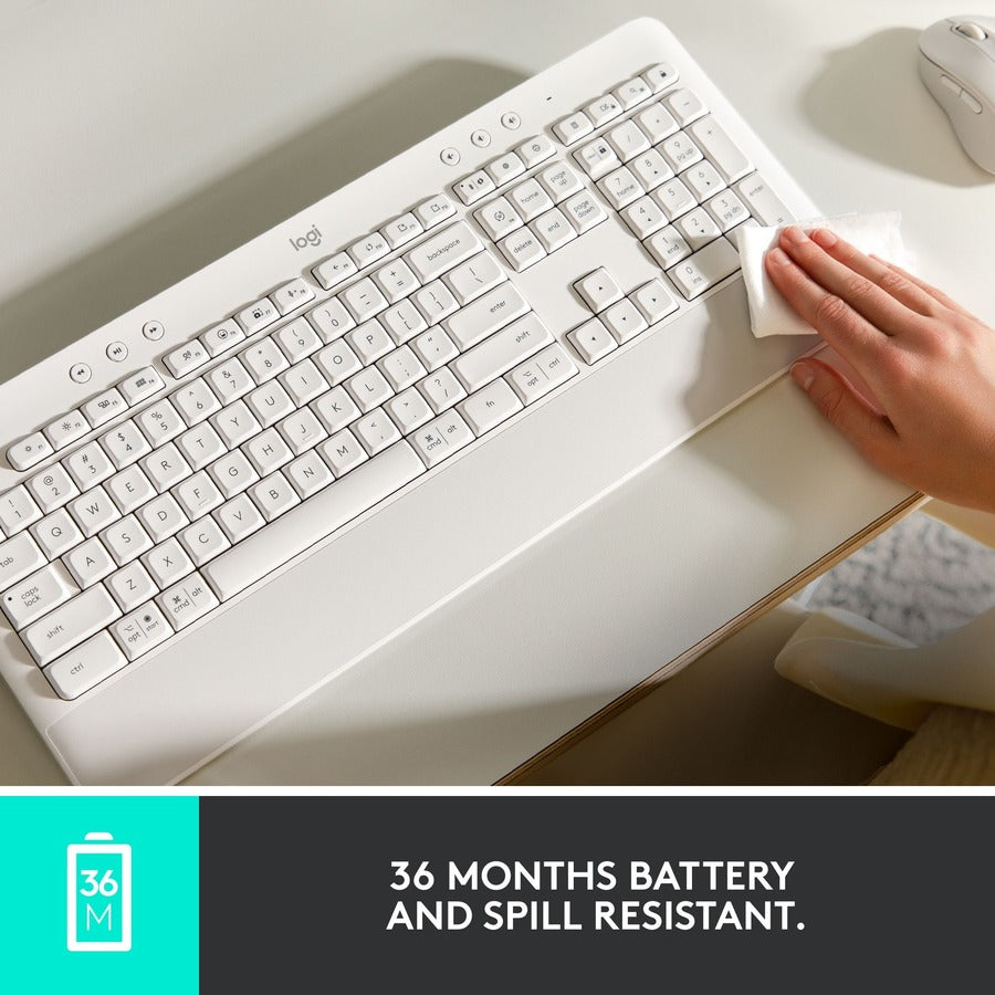 SIGNATURE K650 OFF-WHITE WIRELESS COMFORT KEYBOARD LOGI BOLT