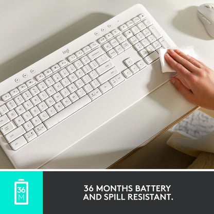 SIGNATURE K650 OFF-WHITE WIRELESS COMFORT KEYBOARD LOGI BOLT