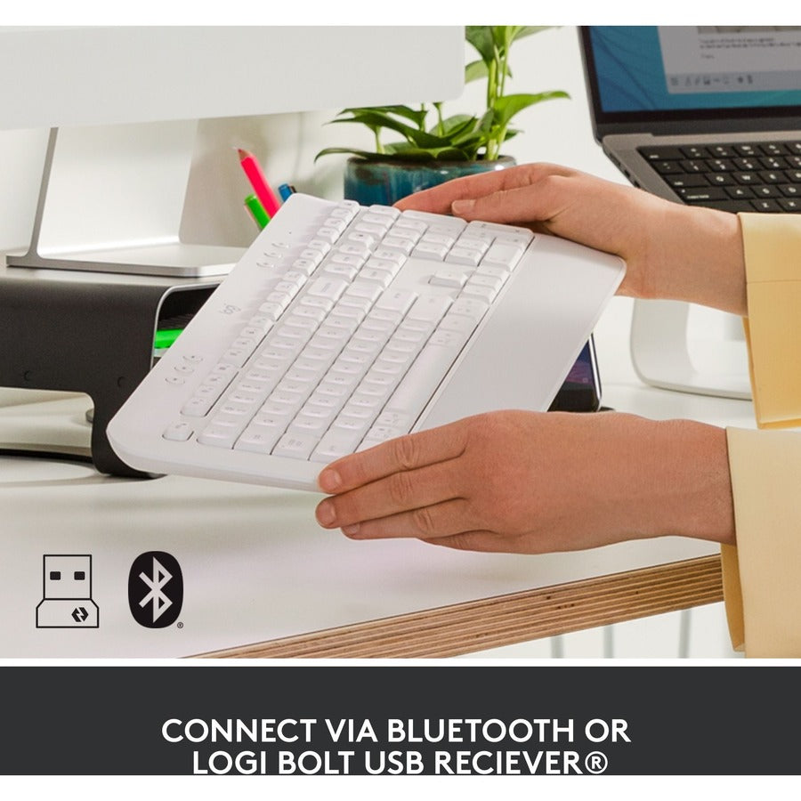 SIGNATURE K650 OFF-WHITE WIRELESS COMFORT KEYBOARD LOGI BOLT
