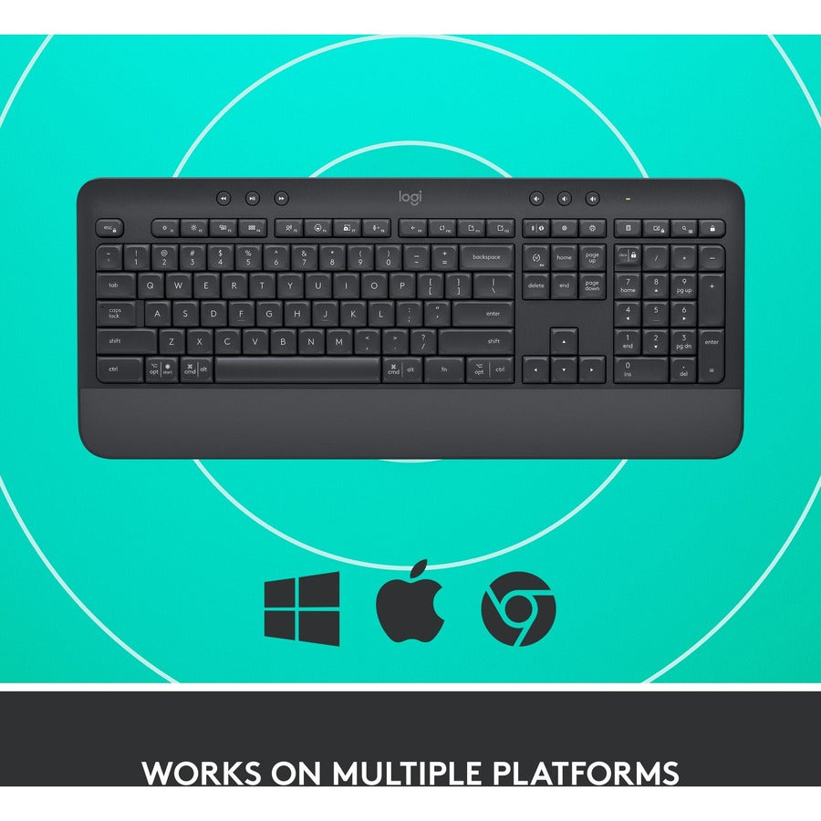 SIGNATURE K650 GRAPHITE WIRELESS COMFORT KEYBOARD LOGI BOLT
