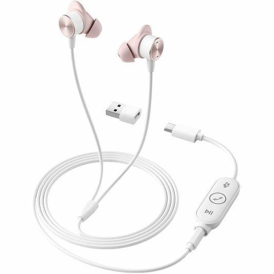 LOGI ZONE WIRED EARBUDS ROSE