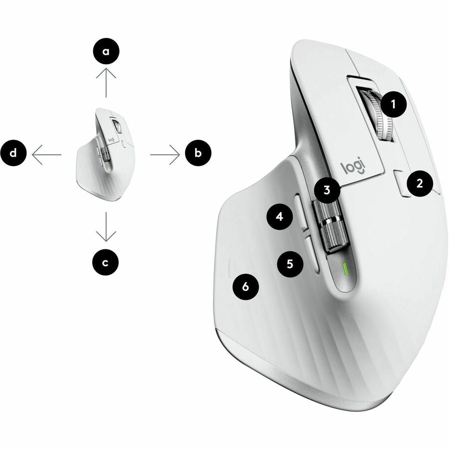 MX MASTER 3S FOR MAC PERFRMANCE WIRELESS MOUSE SPACE - PALE GREY