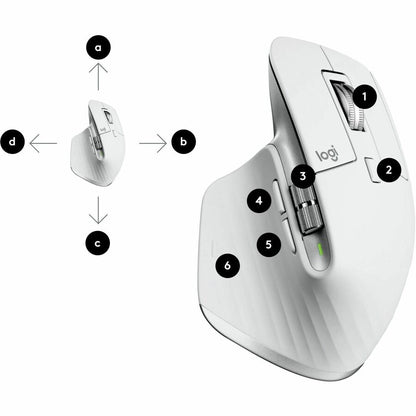 MX MASTER 3S FOR MAC PERFRMANCE WIRELESS MOUSE SPACE - PALE GREY