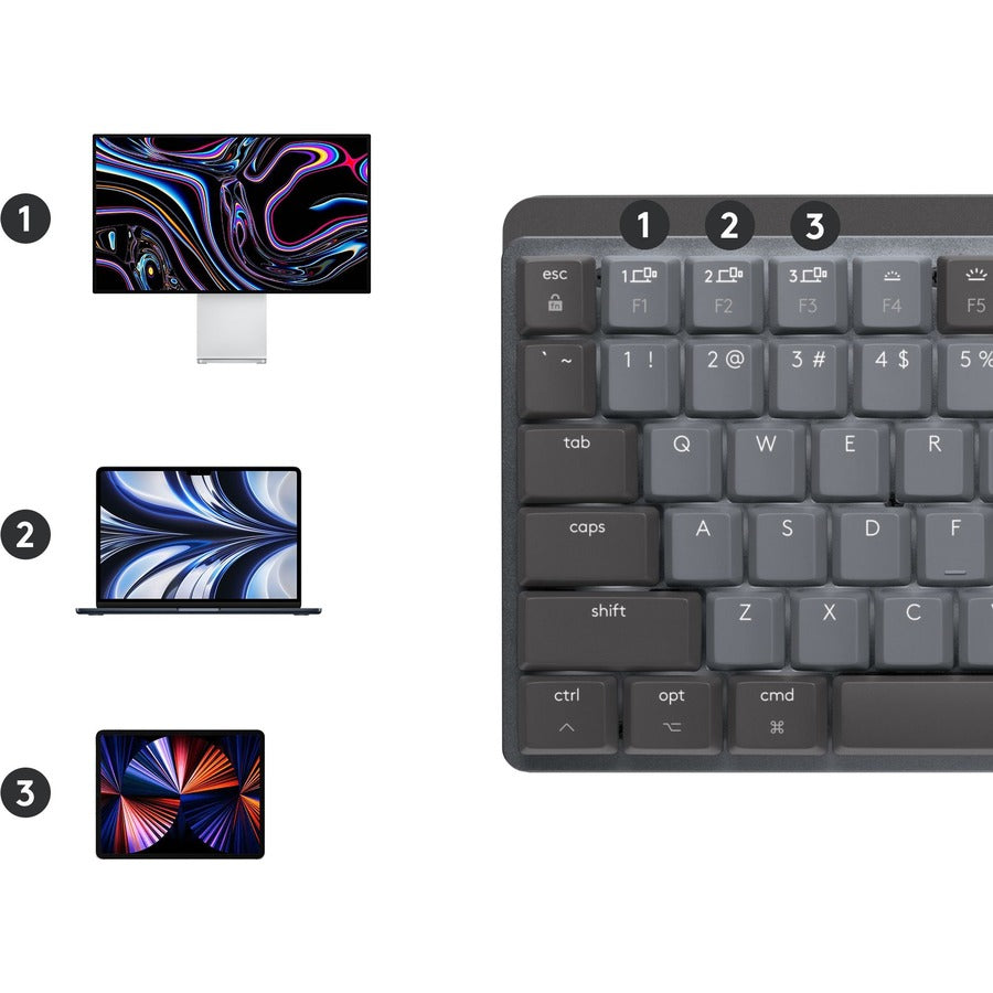 MX MECHANICAL MINI FOR MAC WRLS KEYBOARD TACTILE QUIET SPACE GREY