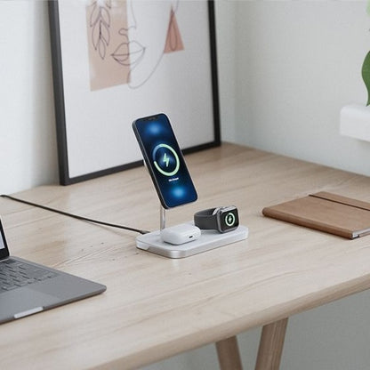 ALOGIC MAGSPEED 3-IN-1 WRLS 15W CHARGING STATION - WHITE