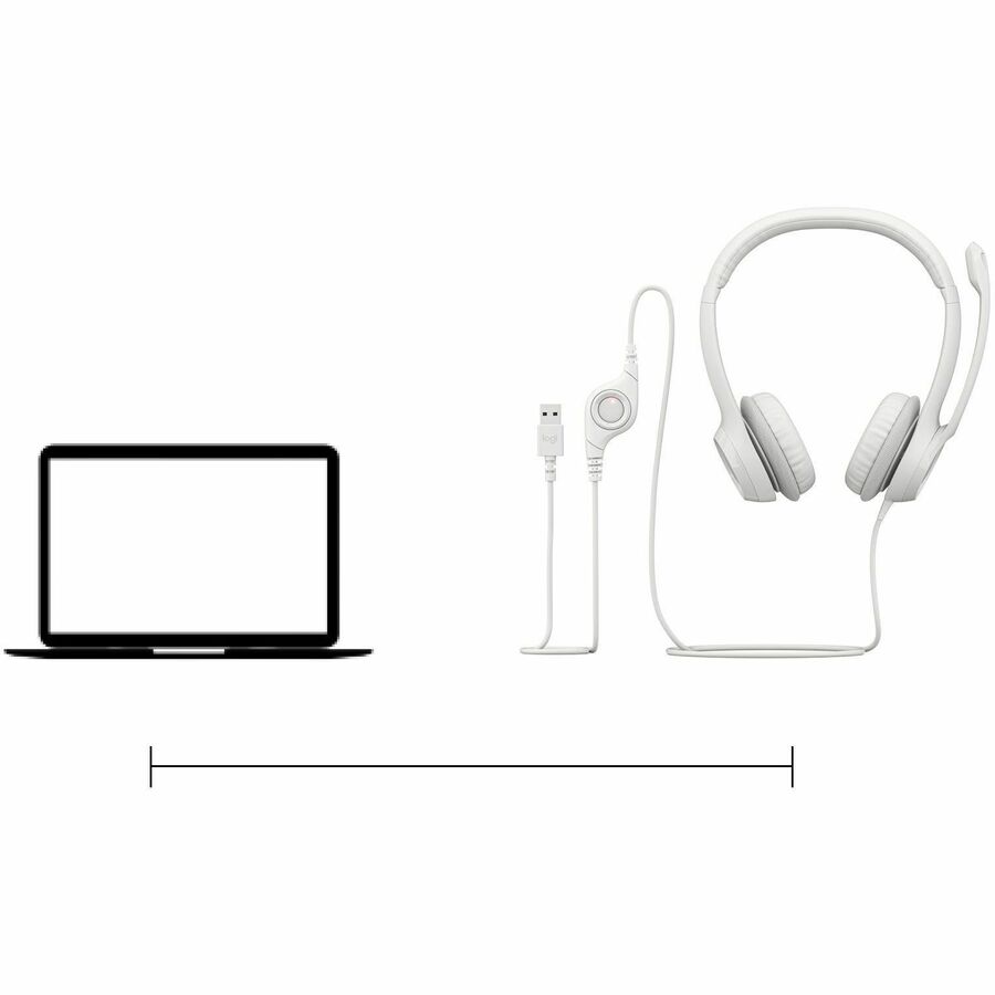 H390 USB COMPUTER HEADSET OFF WHITE