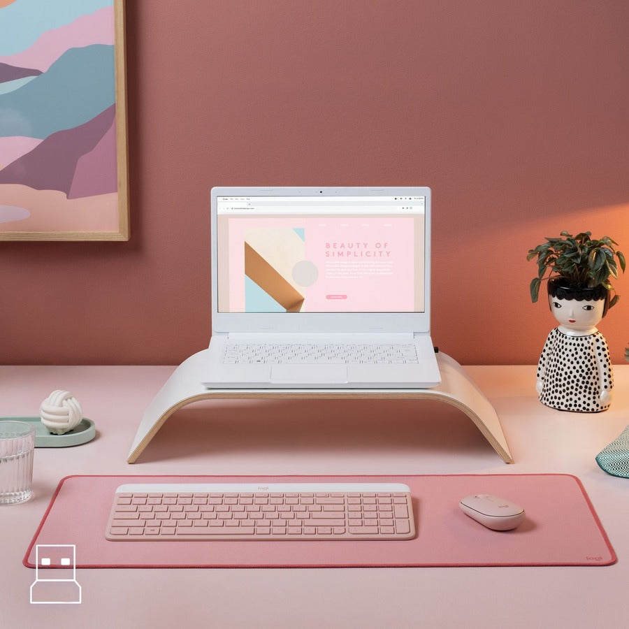 MK470 WIRELESS KEYBOARD AND MOUSE SLIM COMBO ROSE