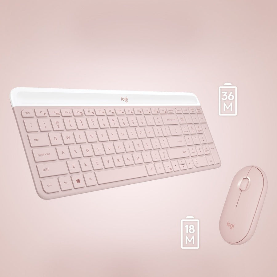 MK470 WIRELESS KEYBOARD AND MOUSE SLIM COMBO ROSE