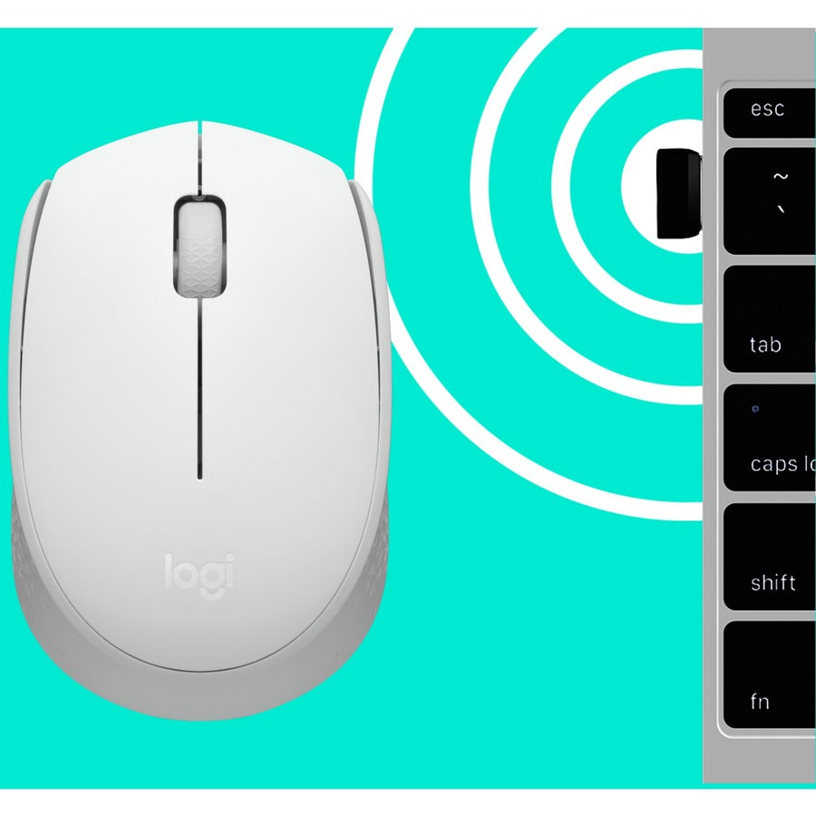 M170 WRLS MOUSE OFF-WHITE CLAMSHELL VERSION