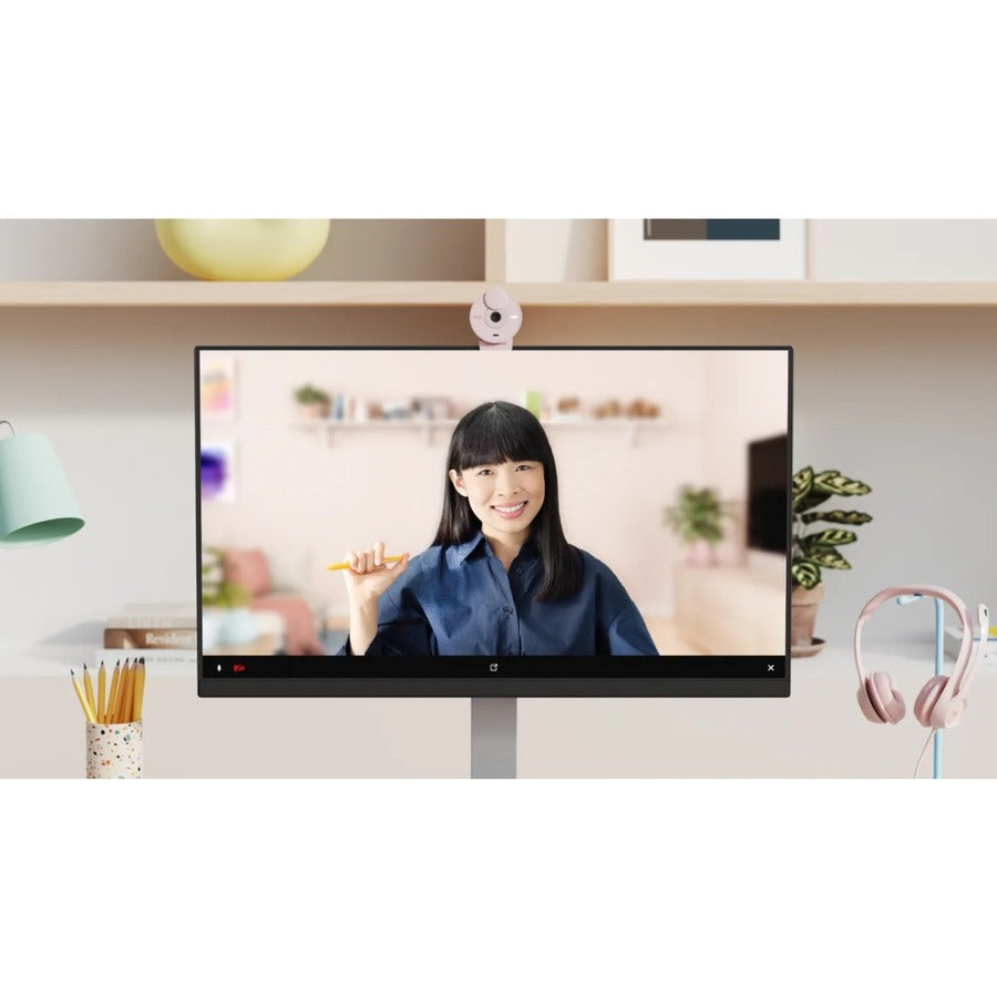 LOGITECH BRIO 300 FULL HD WEBCAM 1080P USB ROSE