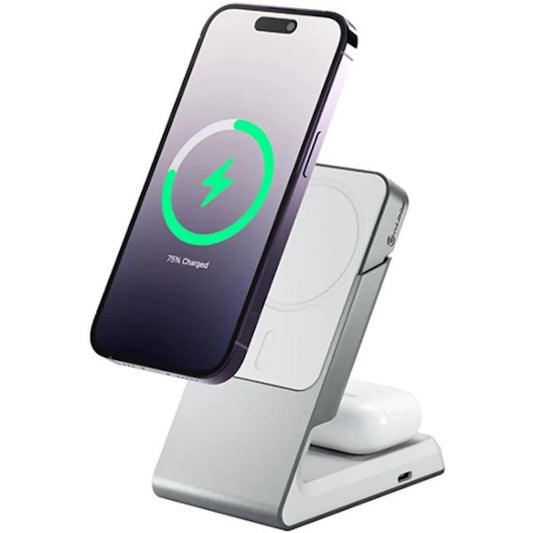 MATRIX 2-IN-1 UNIV CHARGER-WHT MAGNETIC WIRELESS CHARGING