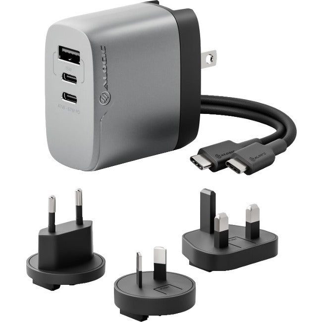 67W MULTI 3X67 RAPID POWER COUNTRY GAN CHARGER - SPACE GREY