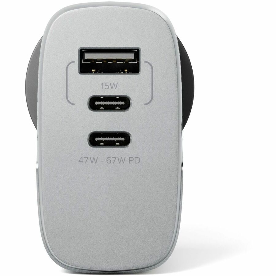 67W MULTI 3X67 RAPID POWER COUNTRY GAN CHARGER - SPACE GREY
