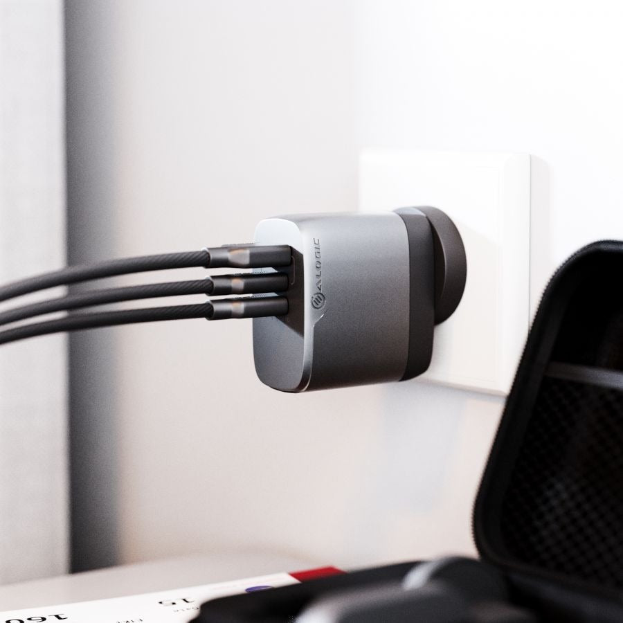 67W MULTI 3X67 RAPID POWER COUNTRY GAN CHARGER - SPACE GREY