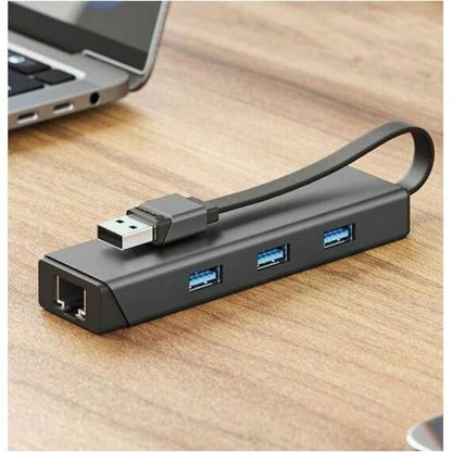 USB-A TO 3X USB-A RJ45 ADAPTER