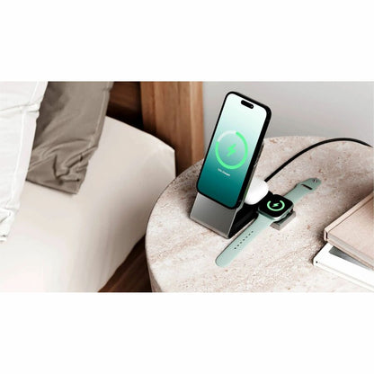 MATRIX 3-IN-1 UNIV CHARGER- BLK FOR PHONE EARBUDS AND APPLE WATCH