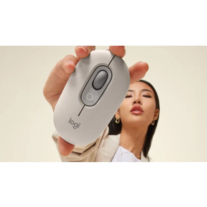 LOGITECH POP SILENT WIRELESS OPTICAL BT MOUSE SAND W/EMOJI