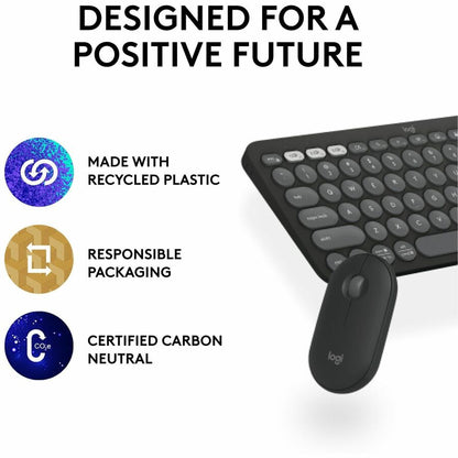 PEBBLE 2 COMBO MOUSE  KEYBOARD TONAL GRAPHITE