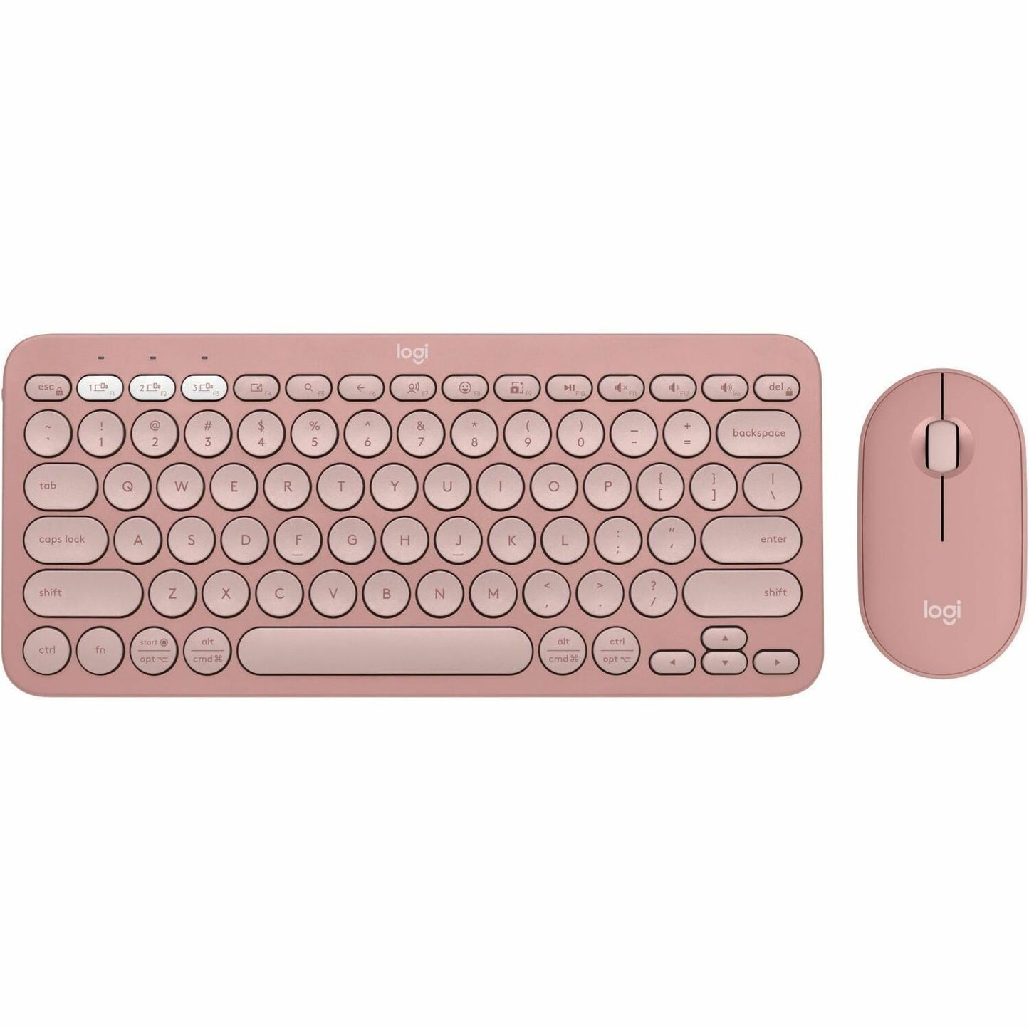 PEBBLE 2 COMBO MOUSE  KEYBOARD TONAL ROSE