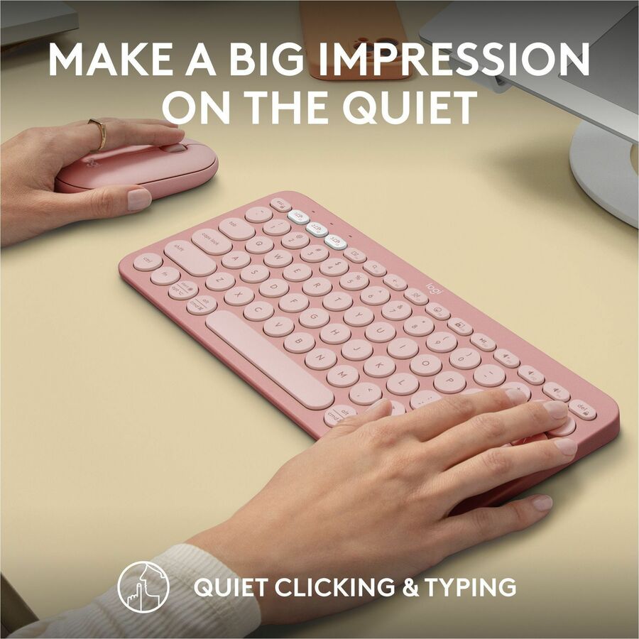 PEBBLE 2 COMBO MOUSE  KEYBOARD TONAL ROSE