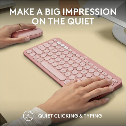 PEBBLE 2 COMBO MOUSE  KEYBOARD TONAL ROSE