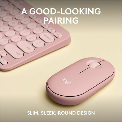 PEBBLE 2 COMBO MOUSE  KEYBOARD TONAL ROSE