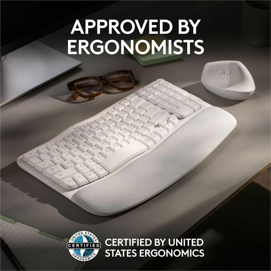 WAVE KEYS OFF-WHITE ERGO KEYBOARD
