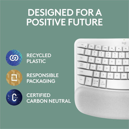 WAVE KEYS OFF-WHITE ERGO KEYBOARD