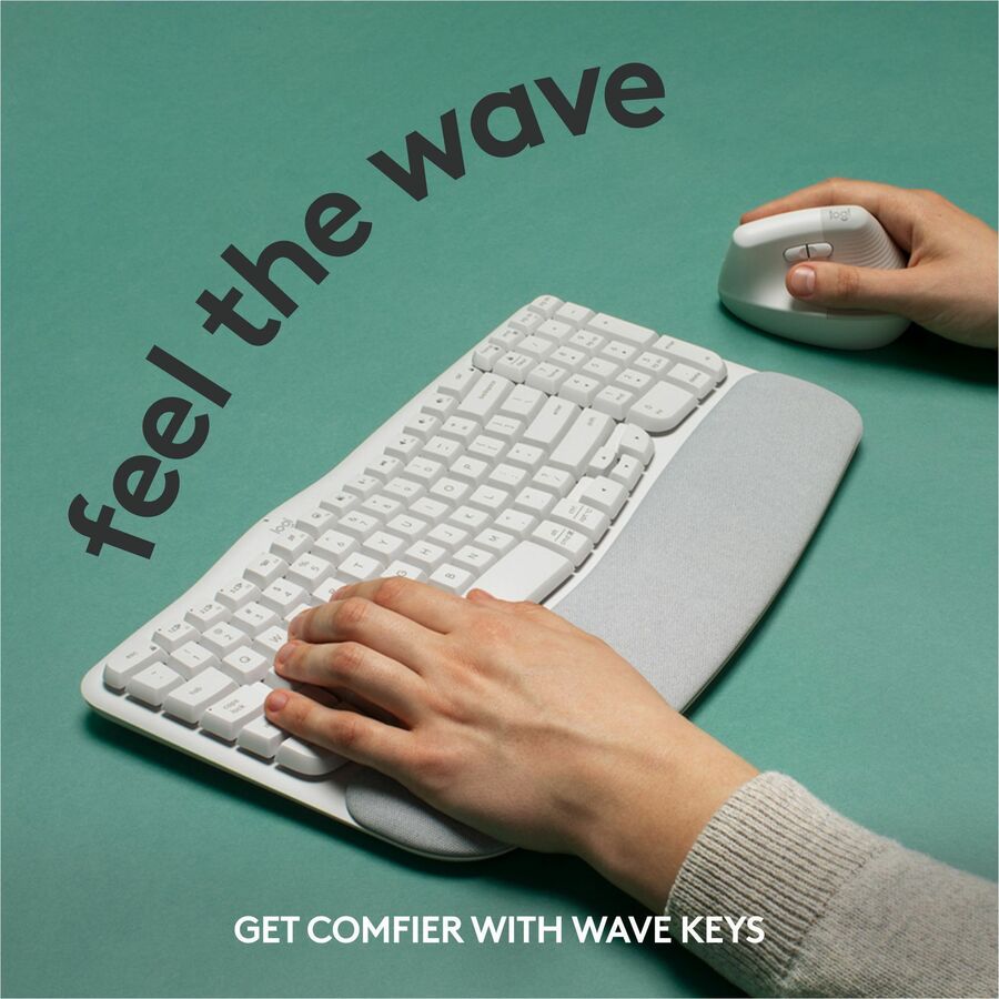 WAVE KEYS OFF-WHITE ERGO KEYBOARD